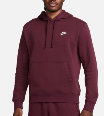 mens nike hoodie maroon